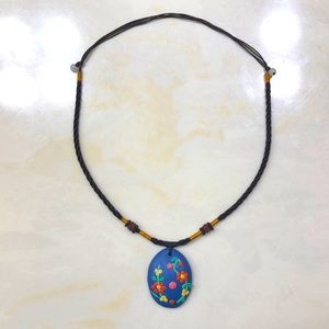 Vintage Chinese Good Luck Flower Adjust Necklace